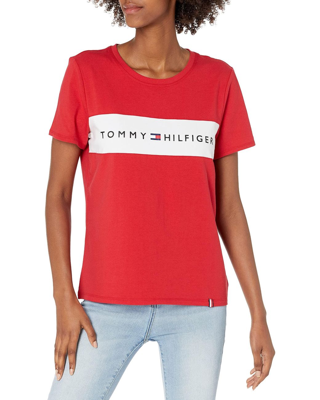 Tommy Hilfiger Shirt Lightweight Graphic in Red Lyst