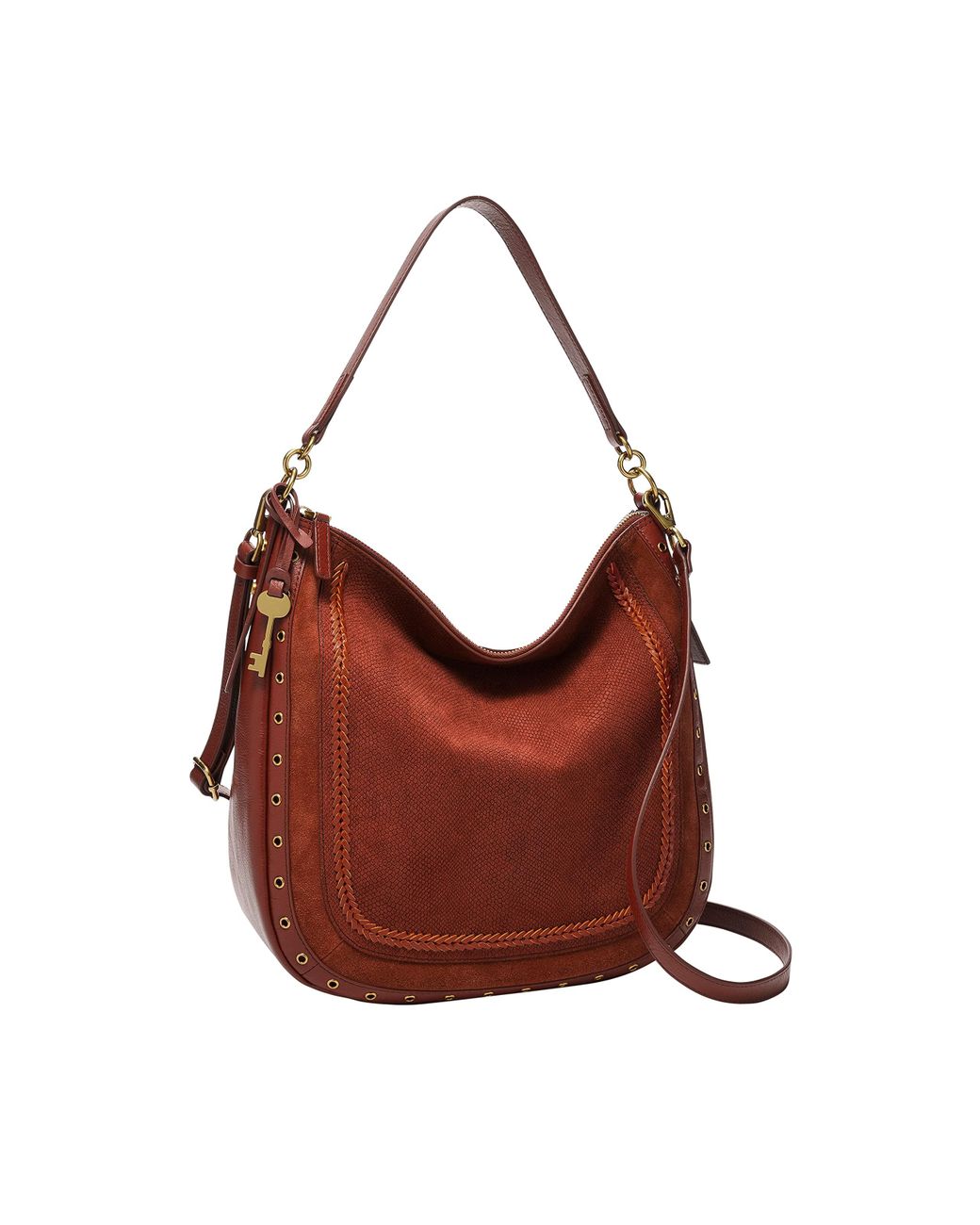 Fossil Jolie Eco Leather Hobo Purse Handbag in Brown Lyst