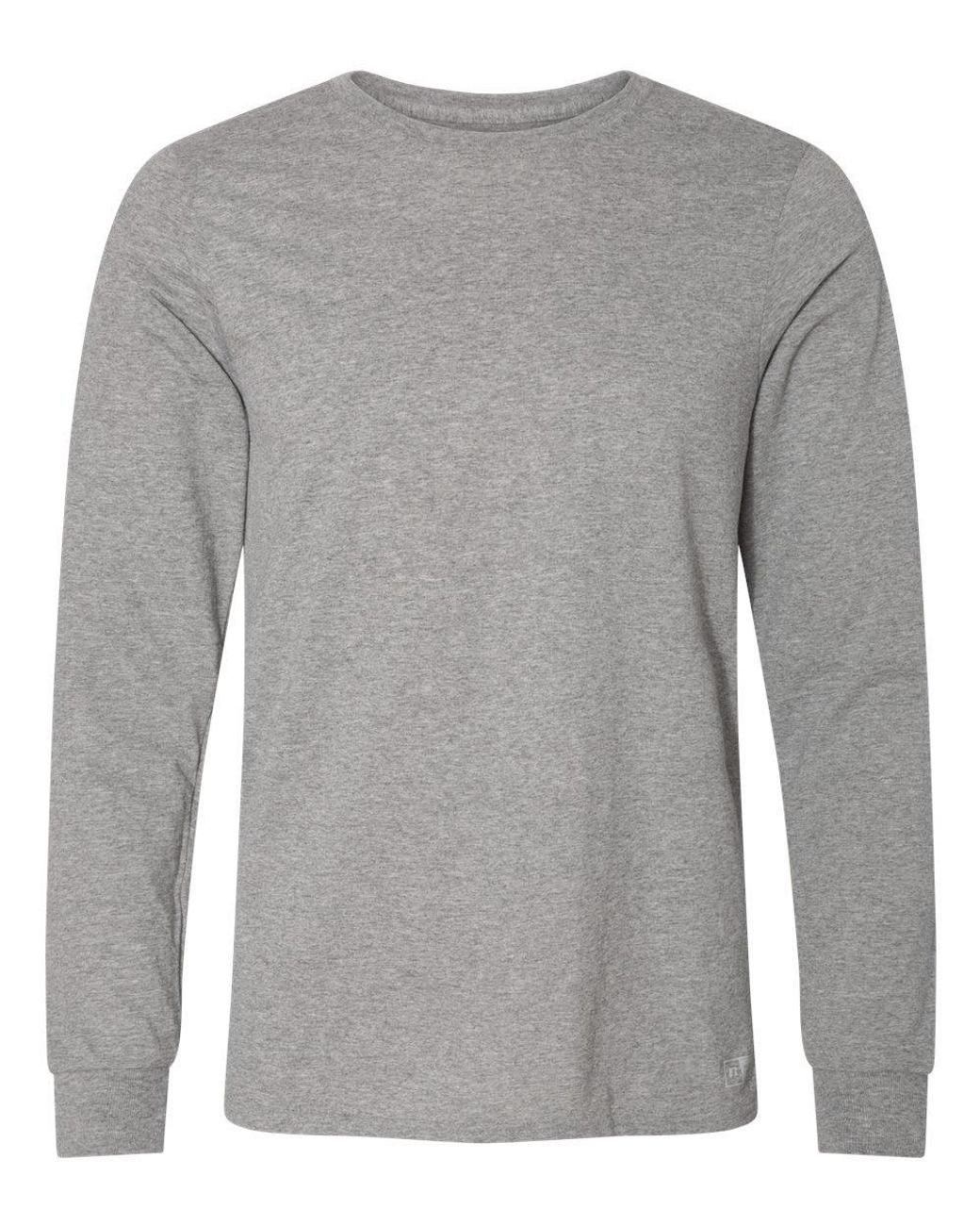 Russell Athletic Basic Cotton Long Sleeve Tee in Gray for Men | Lyst