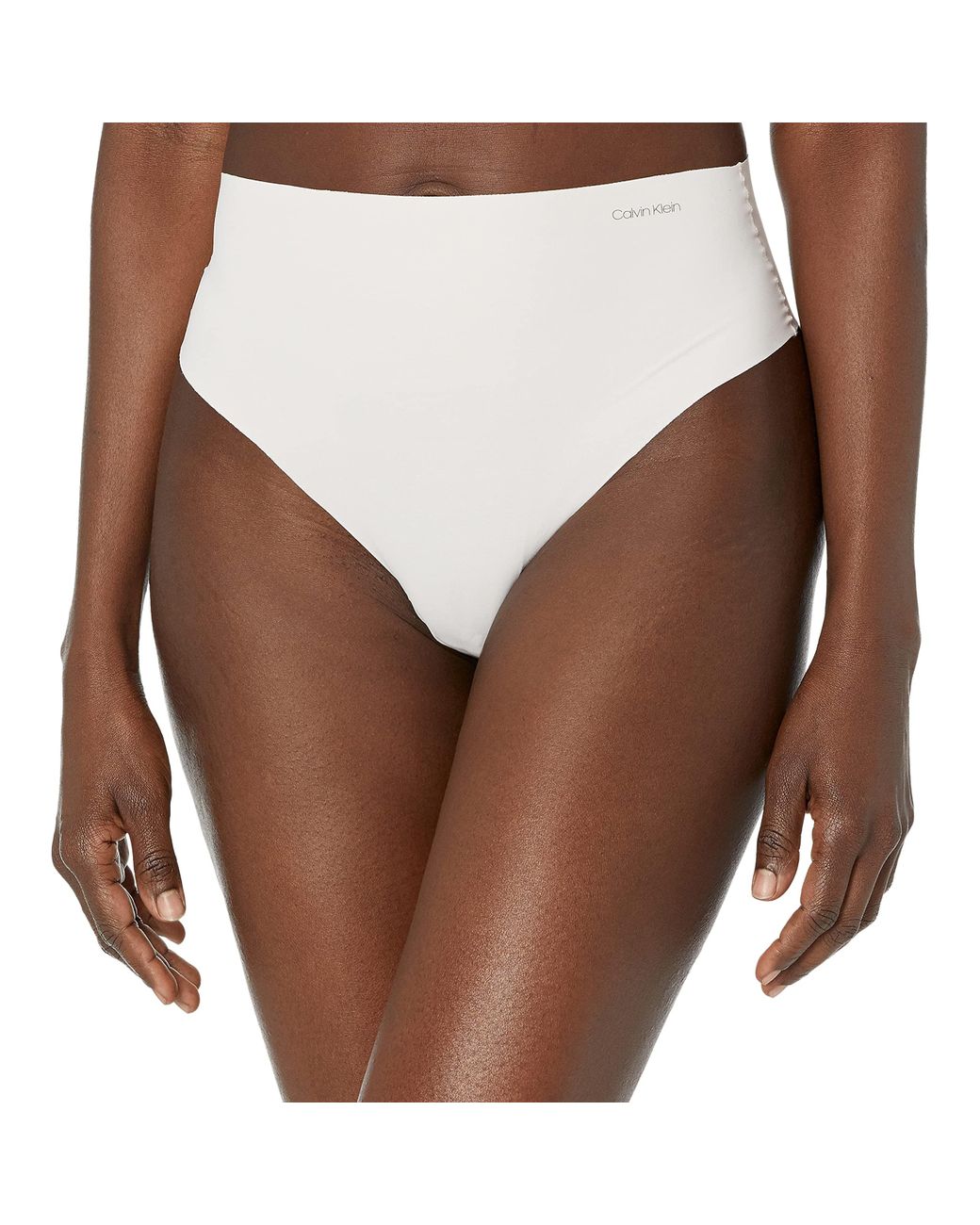 Calvin Klein Invisibles High waist Thong Panty in Brown Lyst