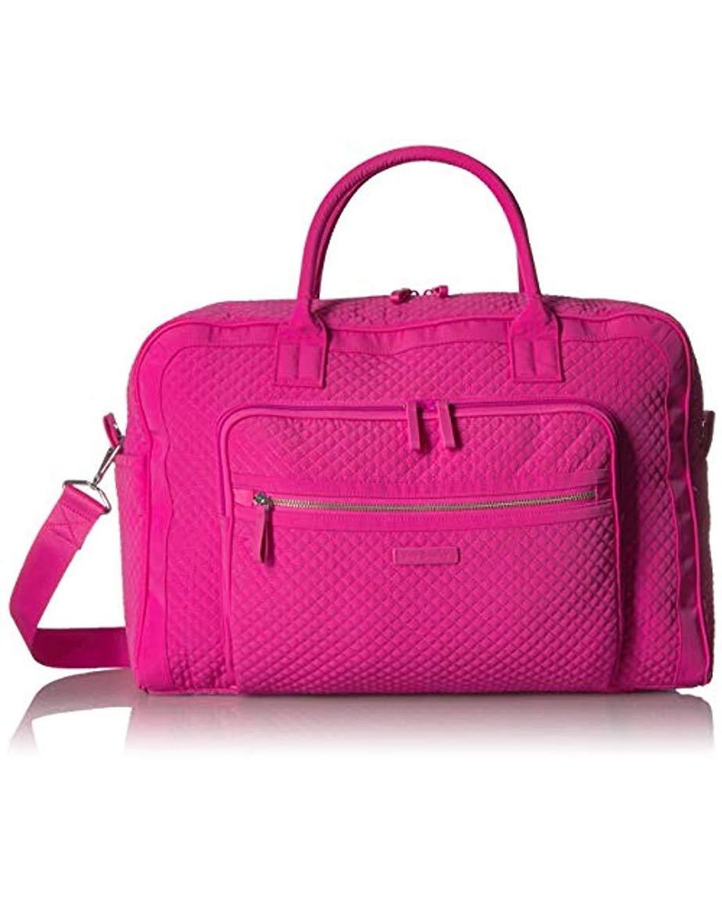 Vera Bradley Iconic Weekender Travel Bag, Microfiber in Pink Lyst