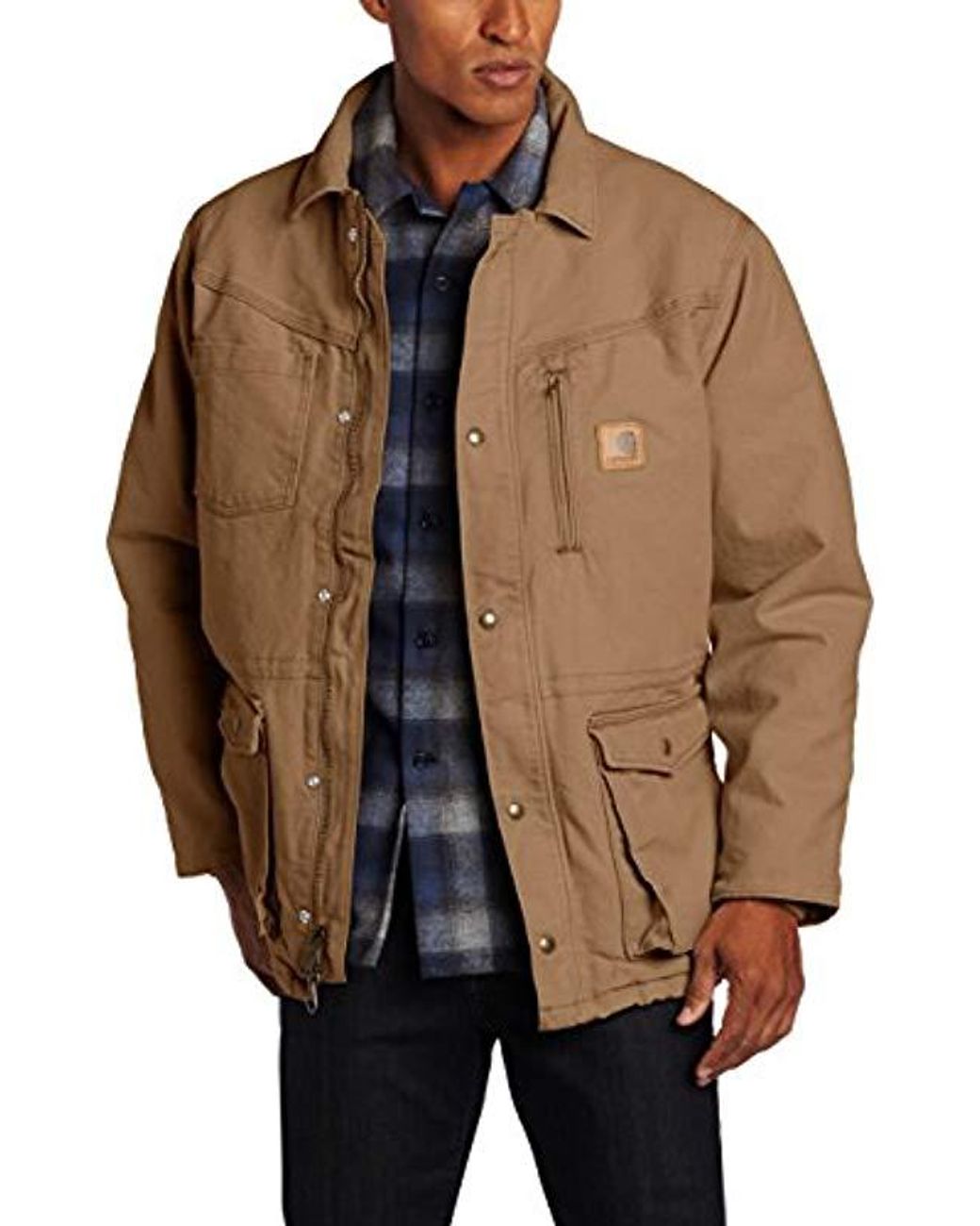 Carhartt Cotton Sandstone Rancher Coat in Brown for Men | Lyst