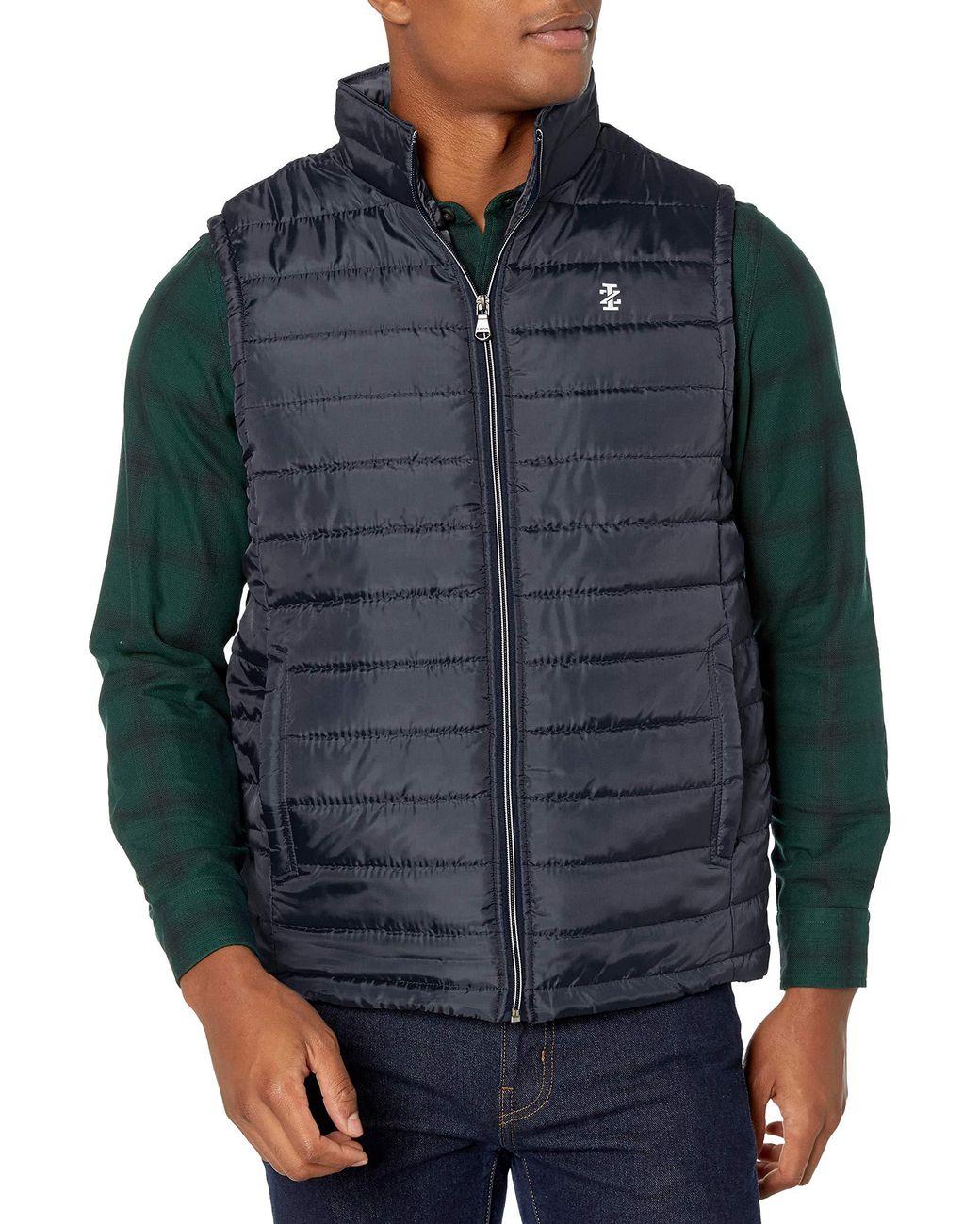 Izod Quilted Puffer Vest in Navy (Blue) for Men - Lyst