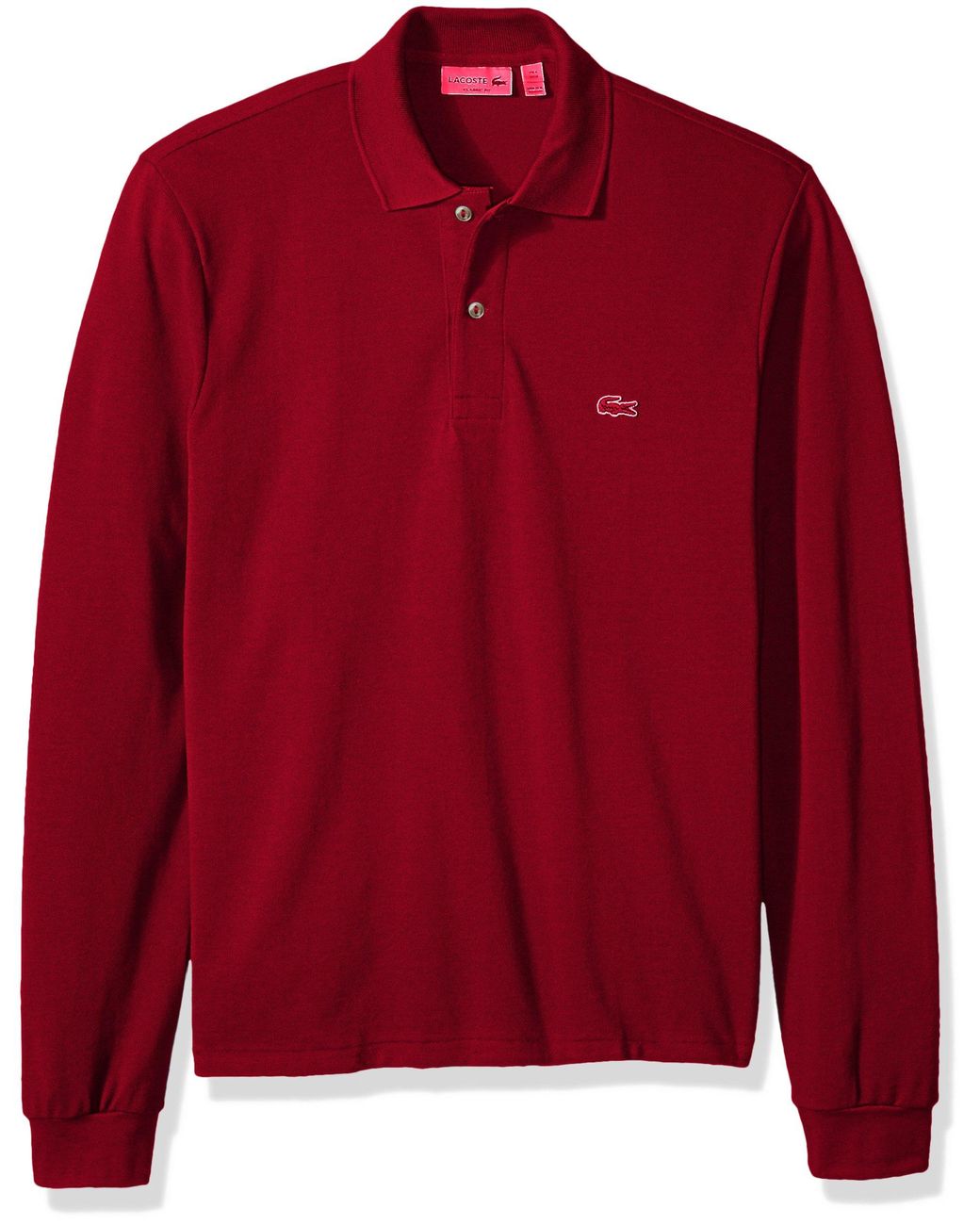lacoste long sleeve mens polo