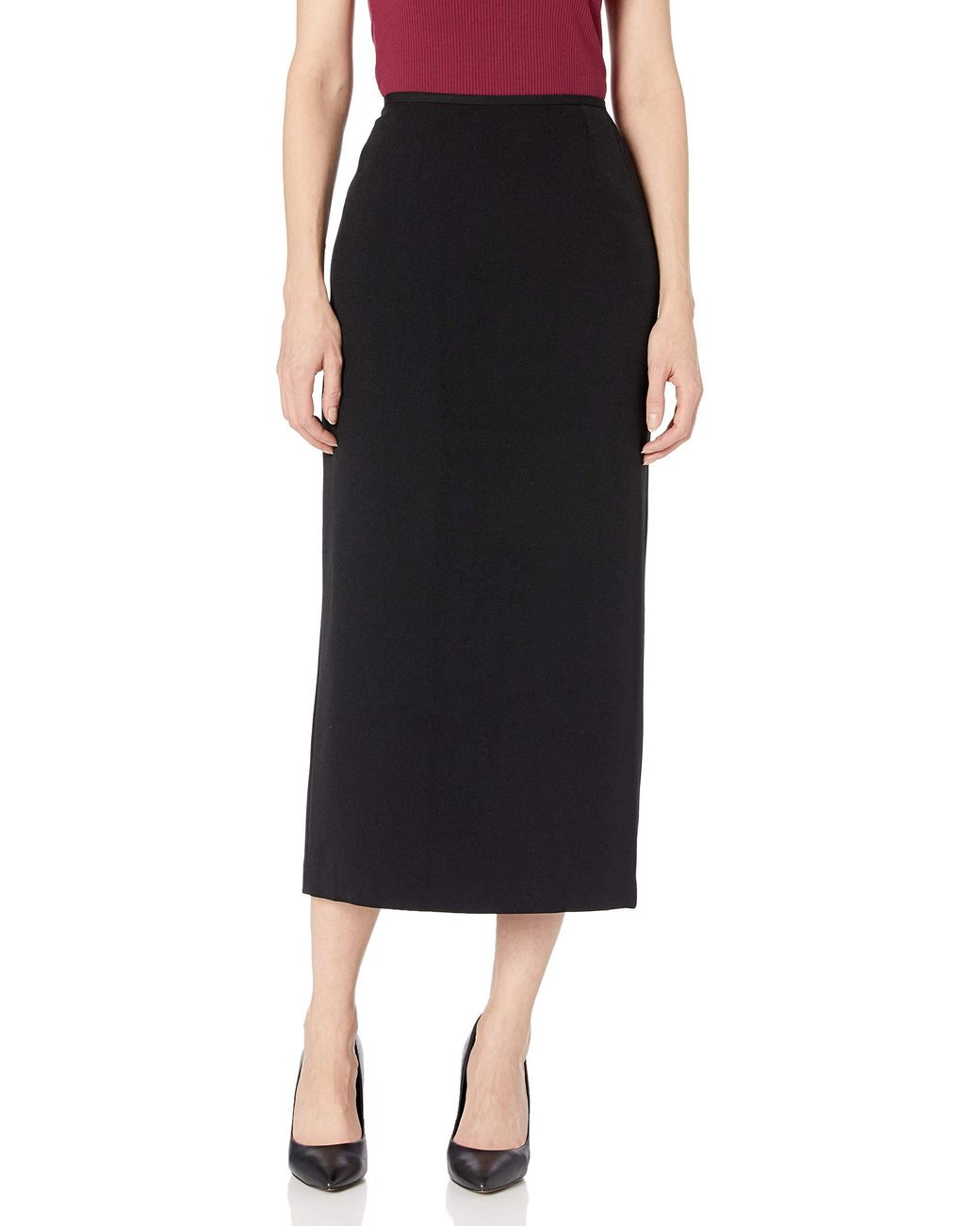 Kasper Stretch Crepe Column Skirt in Black - Save 60% - Lyst