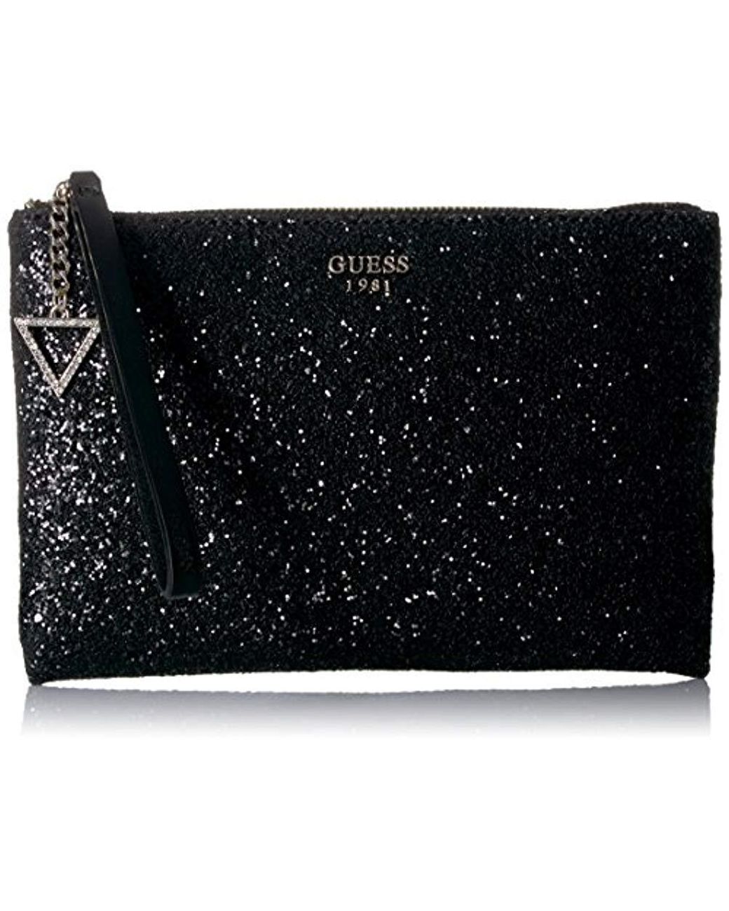 Guess Ever After Glitter Crossbody Clutch in Black | Lyst