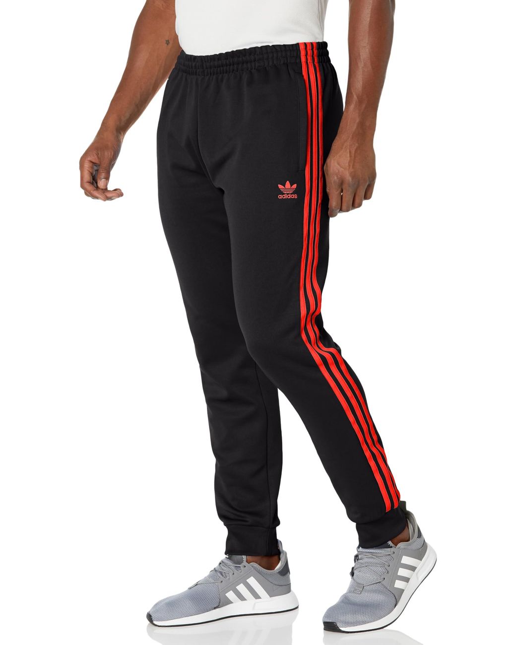adidas Originals Mens Adicolor Classics Superstar Track Pants Black/semi  Impact Orange X-small for Men | Lyst