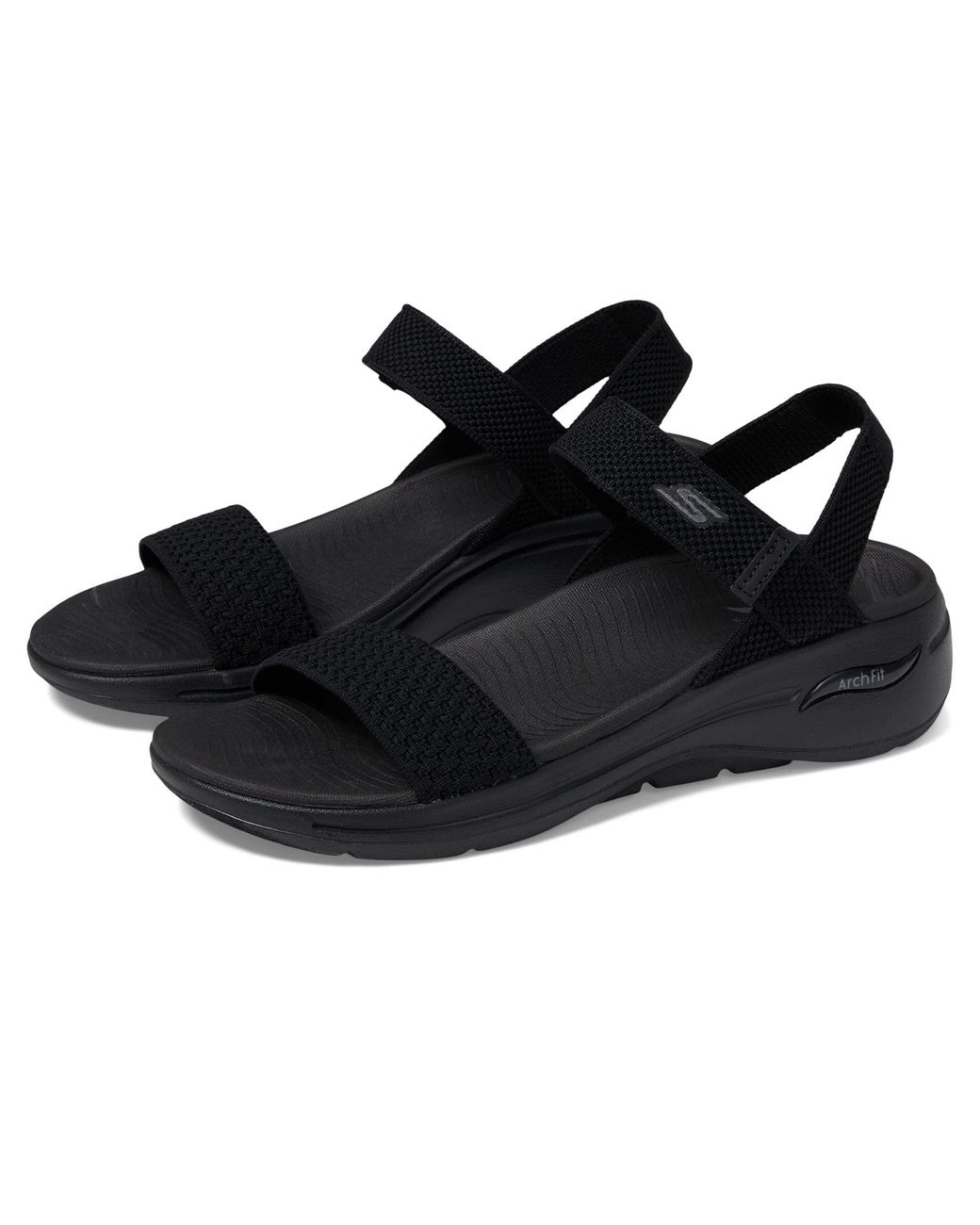 Skechers Go Walk Arch Fit Sandal Polished Shoes in Black Lyst UK