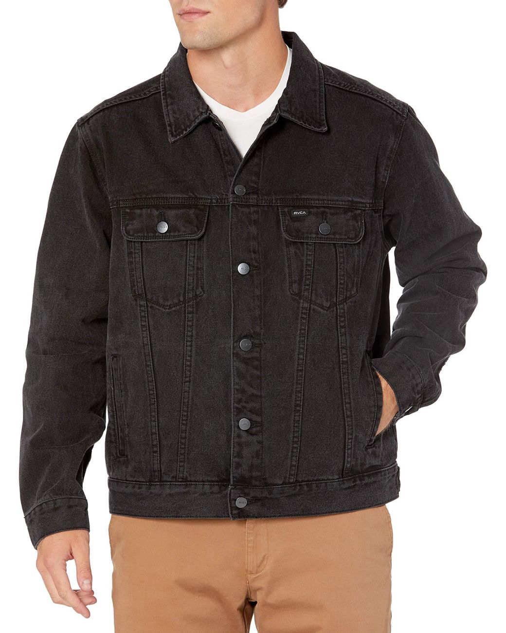 RVCA Americana Denim Jacket Black Medium for Men Lyst