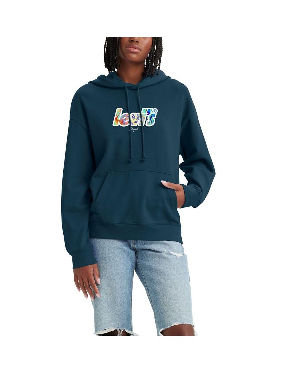 Levi s Graphic Hoodie in Blue Lyst