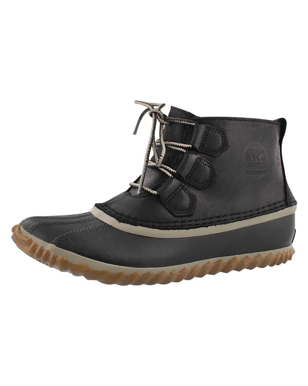 sorel women's out n about leather rain snow boot