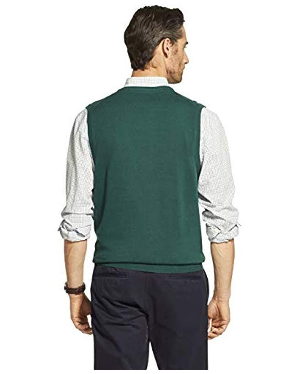 IZOD Mens Premium Essentials Solid V-Neck 12 Gauge Sweater Vest