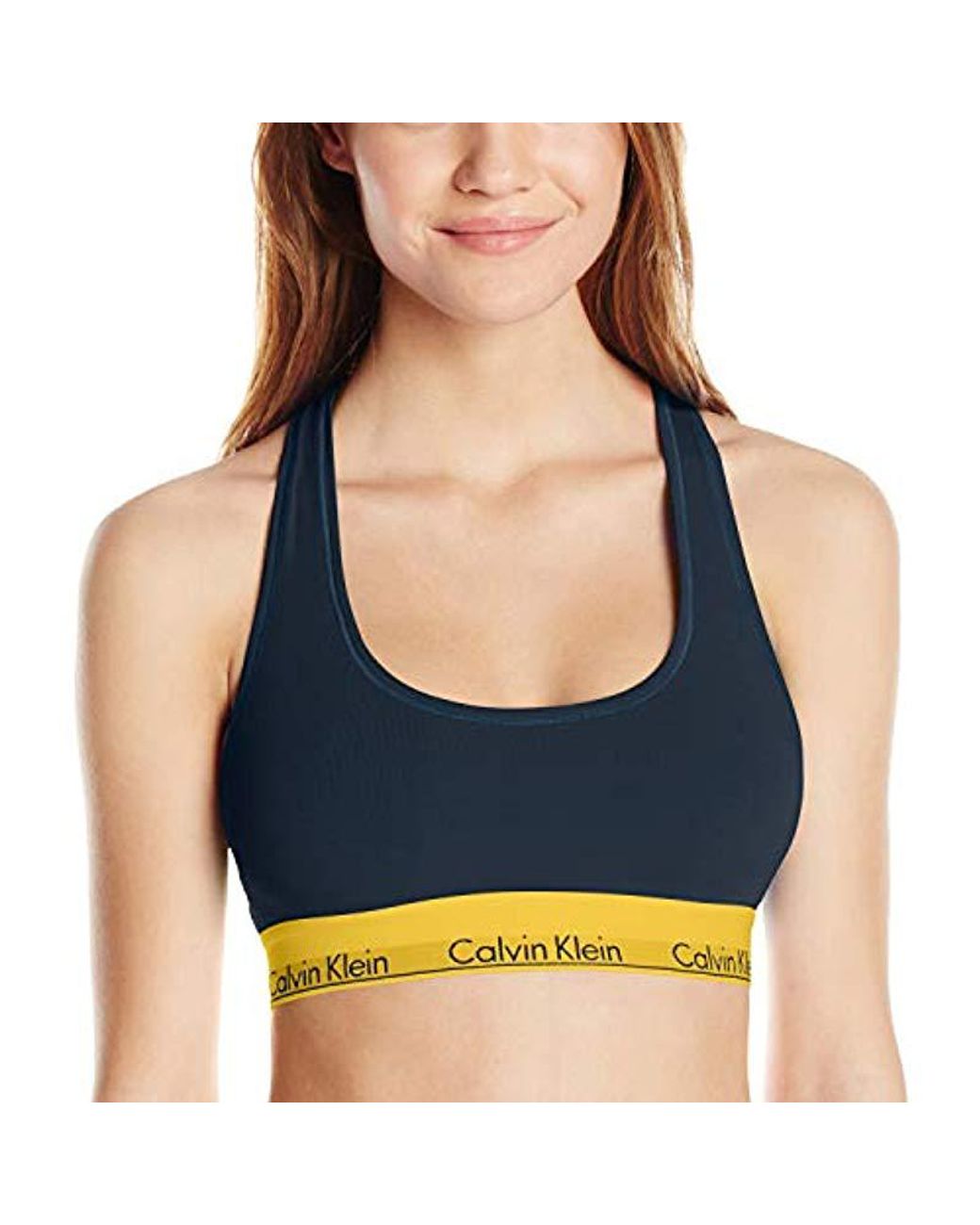 Calvin Klein Modern Cotton Bralette in Blue Lyst
