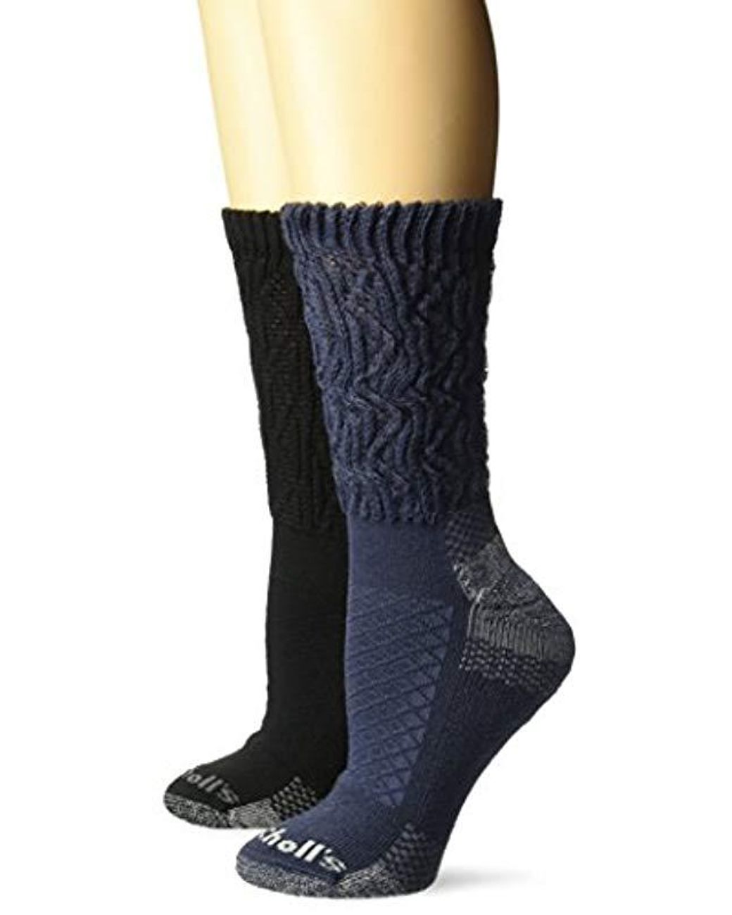 Dr Scholl/'s Women/'s Diabetes and Circulatory Advanced Relief Crew Socks with M