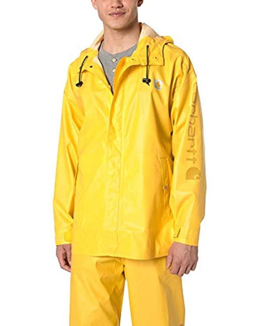 Carhartt Synthetic Lightweight Waterproof Rainstorm Coat in Yellow for