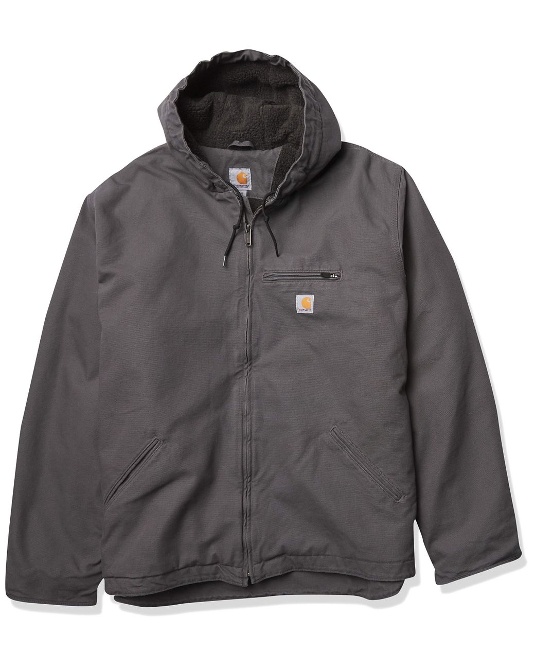 Carhartt Cotton Relaxed Fit Washed Duck Sherpa-lined Jacket in Gray for ...