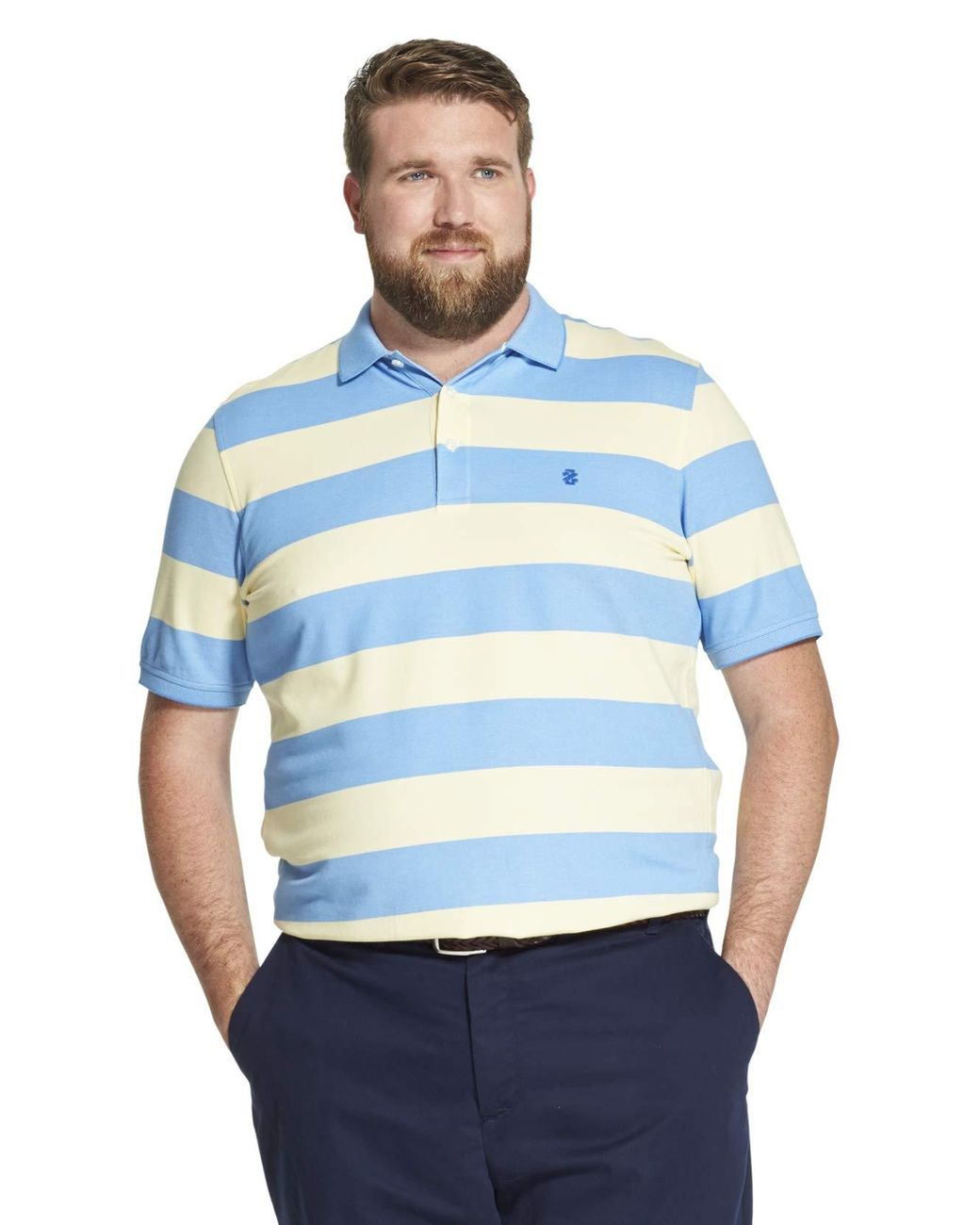 Izod Big And Tall Advantage Performance Short Sleeve Stripe Polo Shirt ...