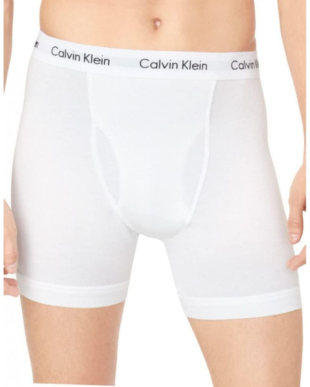 Calvin Klein Cotton Stretch Multipack Boxer Briefs in White for Men | Lyst