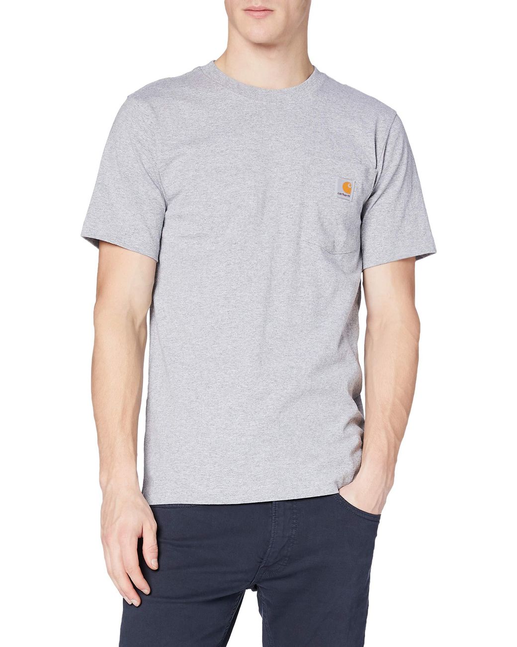Carhartt Cotton Relaxed Fit T-shirt in Heather Gray (Gray) for Men ...