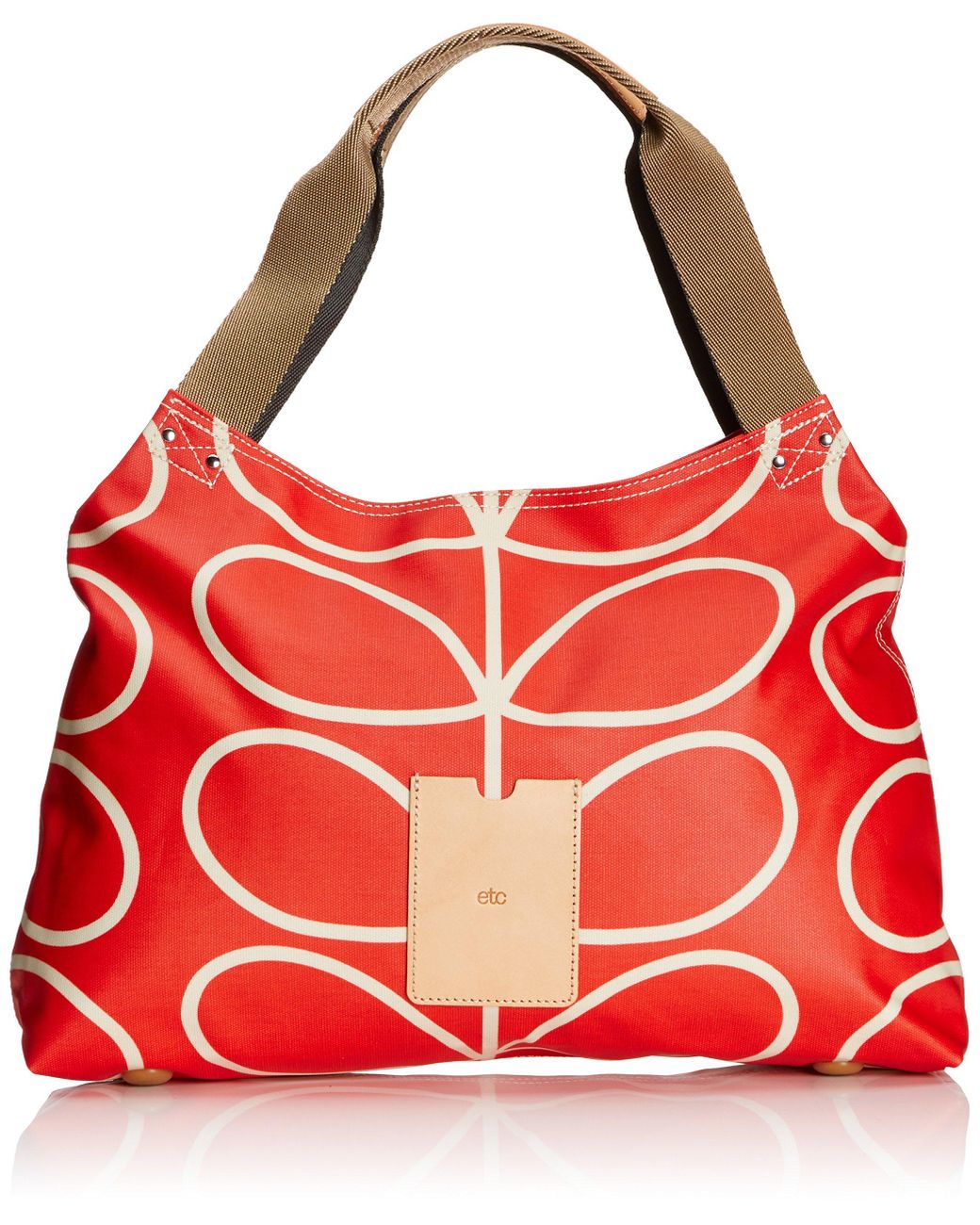 Orla Kiely Linear Stem Classic Zip Shoulder Bag in Red Lyst