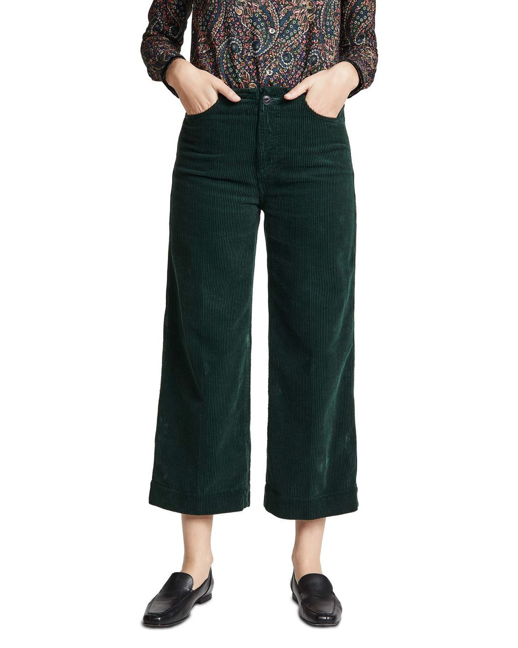 Corduroy Etta Wide Leg Crop Jeans 