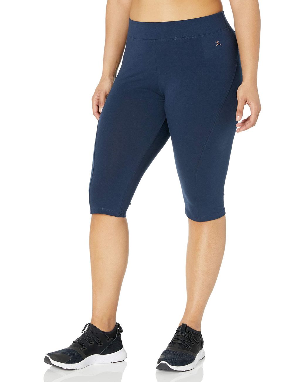 Danskin Plus Size Sleek Fit Yoga Crop Pant in Midnight Navy (Blue ...