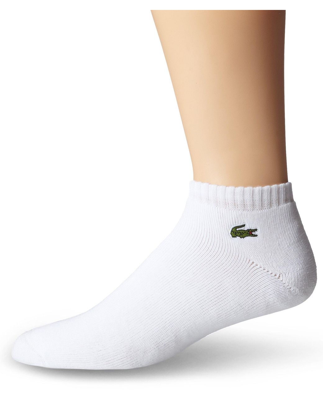 Lacoste Leather S Sport Low Cut Sock Socks in White for Men - Save 40% ...