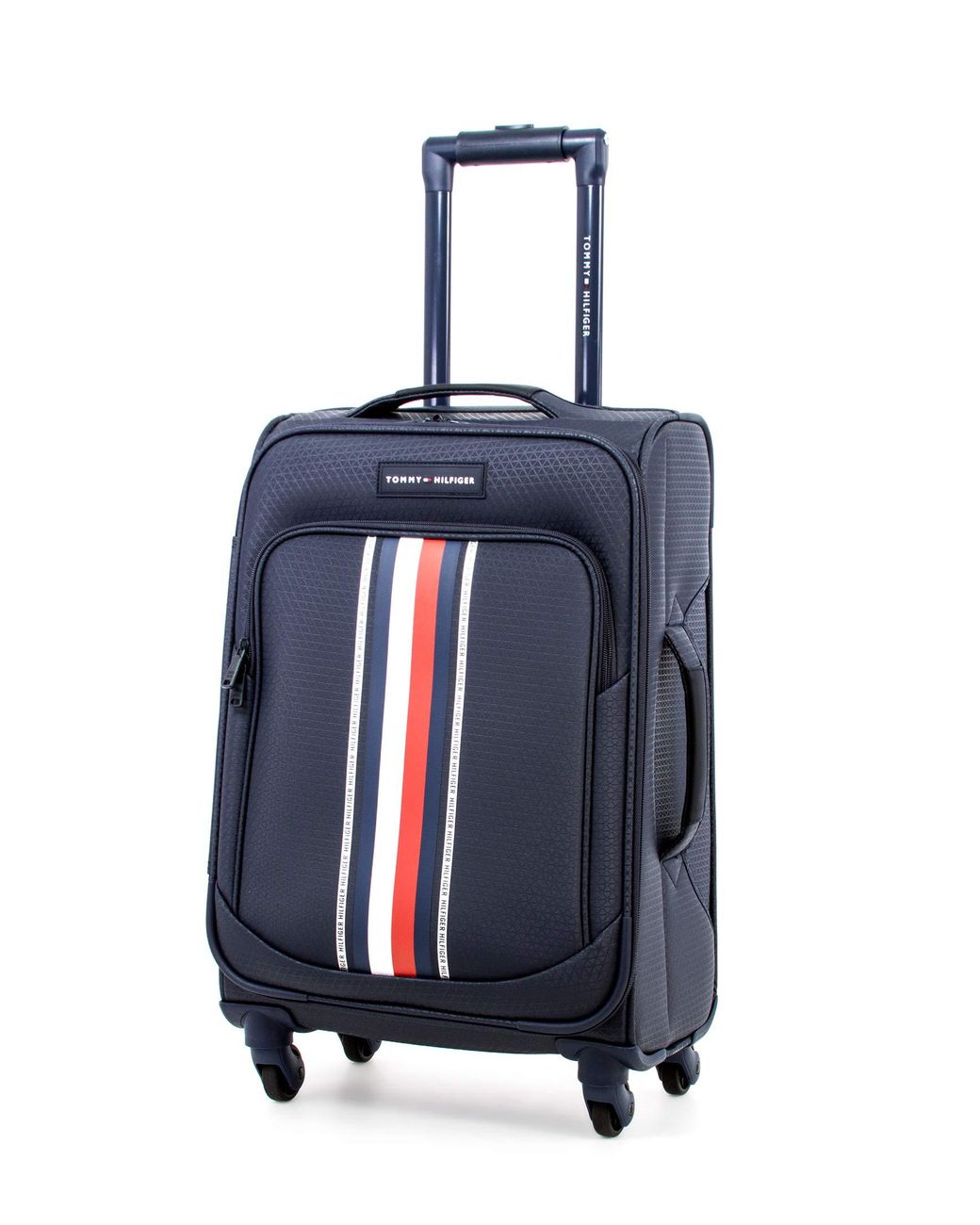 Tommy Hilfiger Synthetic 20" Softside Spinner Luggage, Blue Save 34