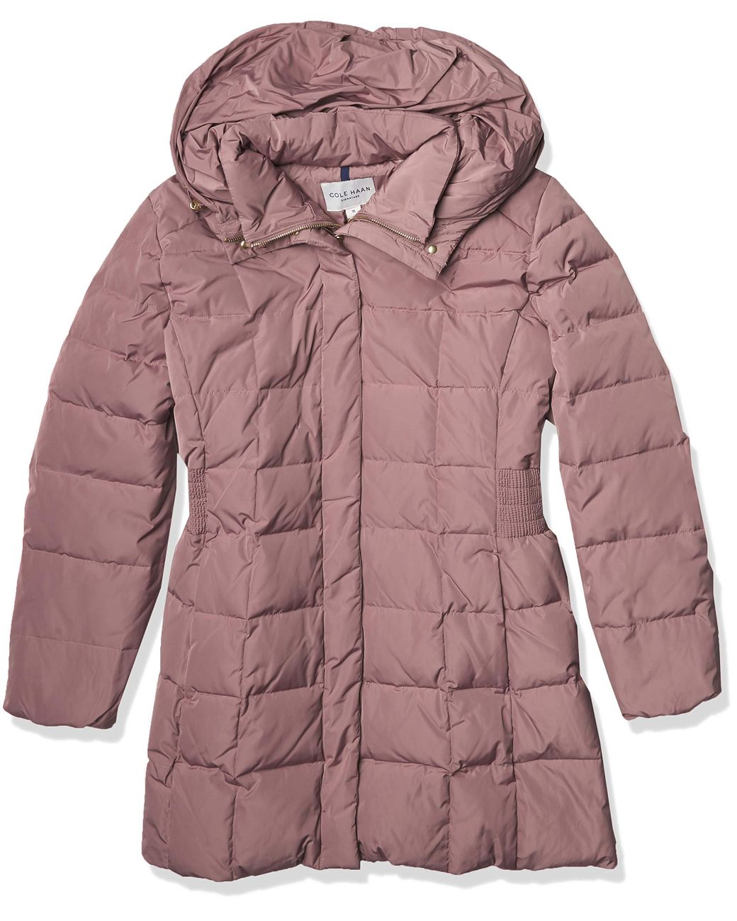 cole haan women's taffeta quilted long down coat