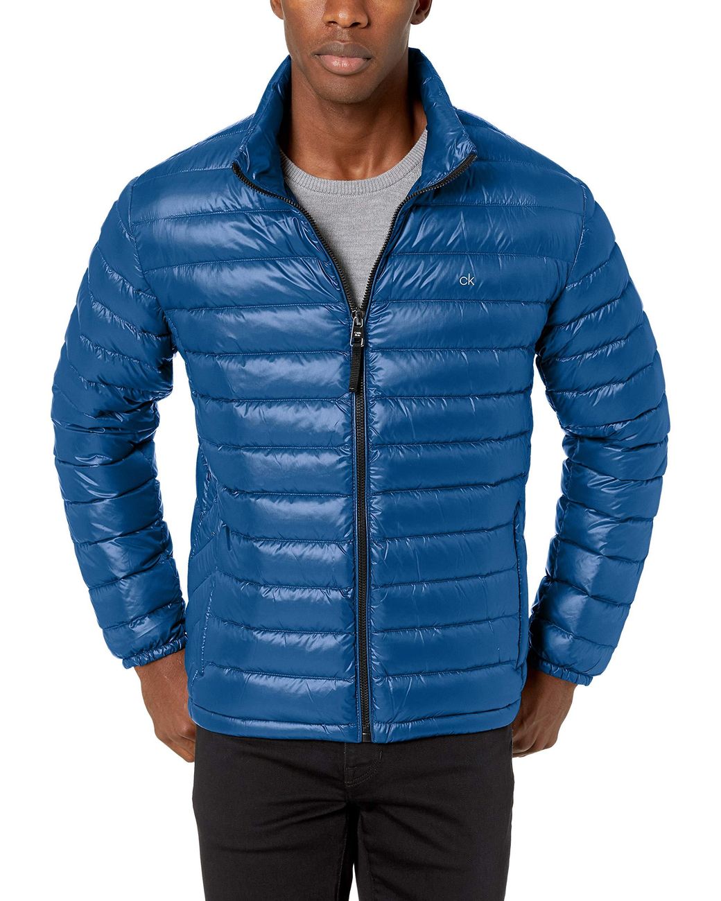 Calvin Klein Classic Packable Down Jacket in Blue for Men Lyst