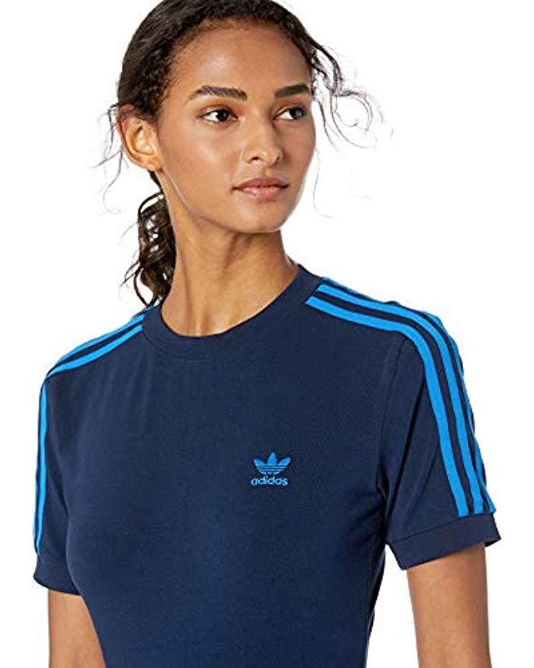 adidas originals ryv bodysuit in periwinkle blue