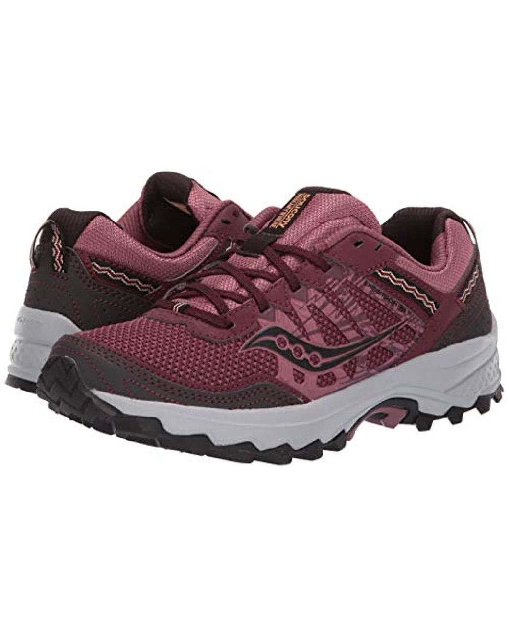 Saucony Synthetic Grid Excursion Tr12 (burgundy/grey) Shoes | Lyst