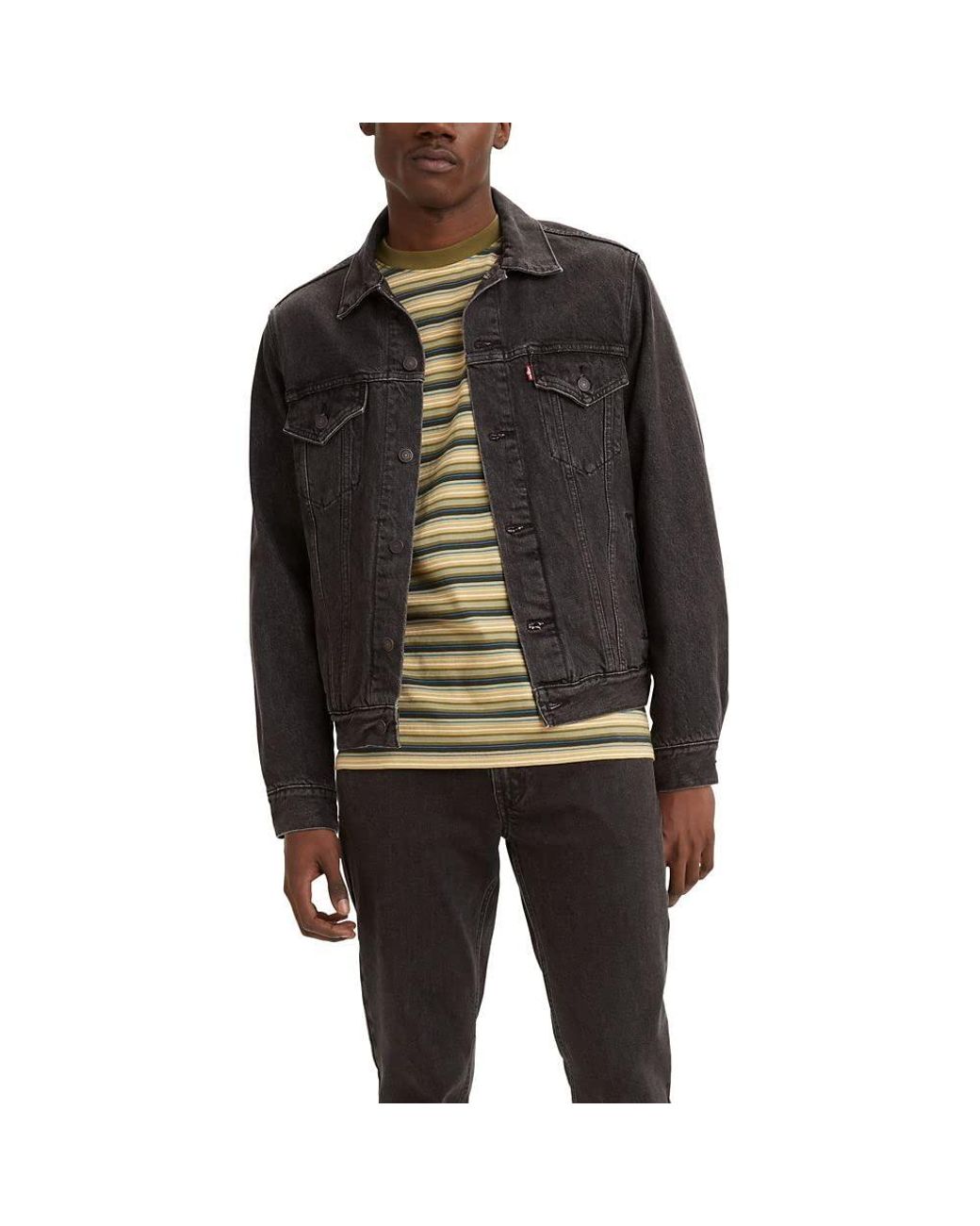 Levi's Vintage Relaxed Lined Trucker Jacket, in Black for Men | Lyst