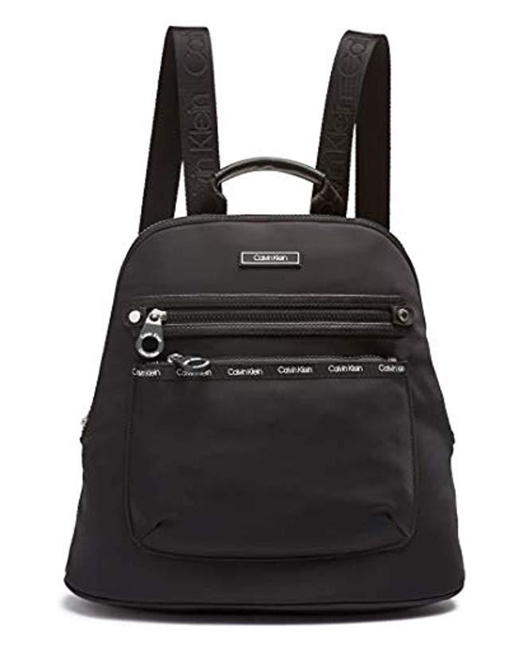 Calvin Klein Nylon Organizational Backpack in Black Lyst