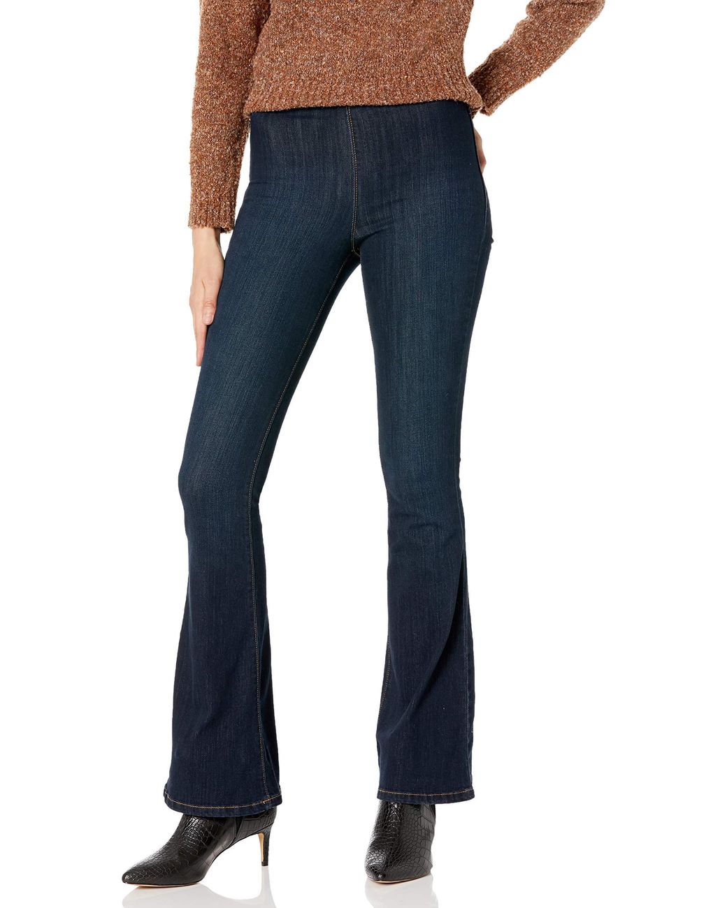 Jessica Simpson Misses Effortless High Rise Pull On Flare Jean in Blue ...
