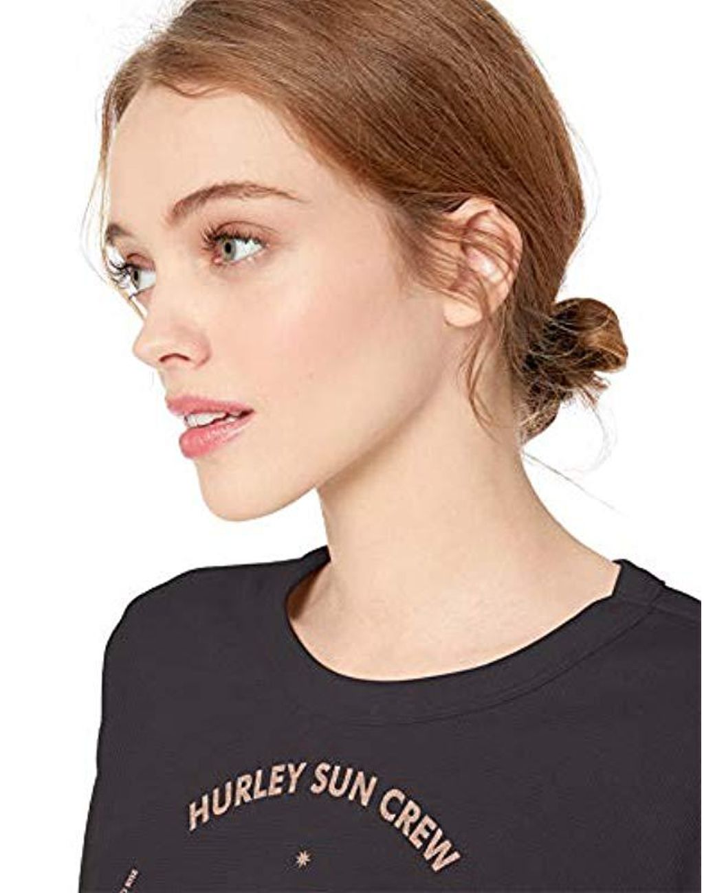 Hurley Womens Graphic Long Sleeve Waffle Thermal T Shirt