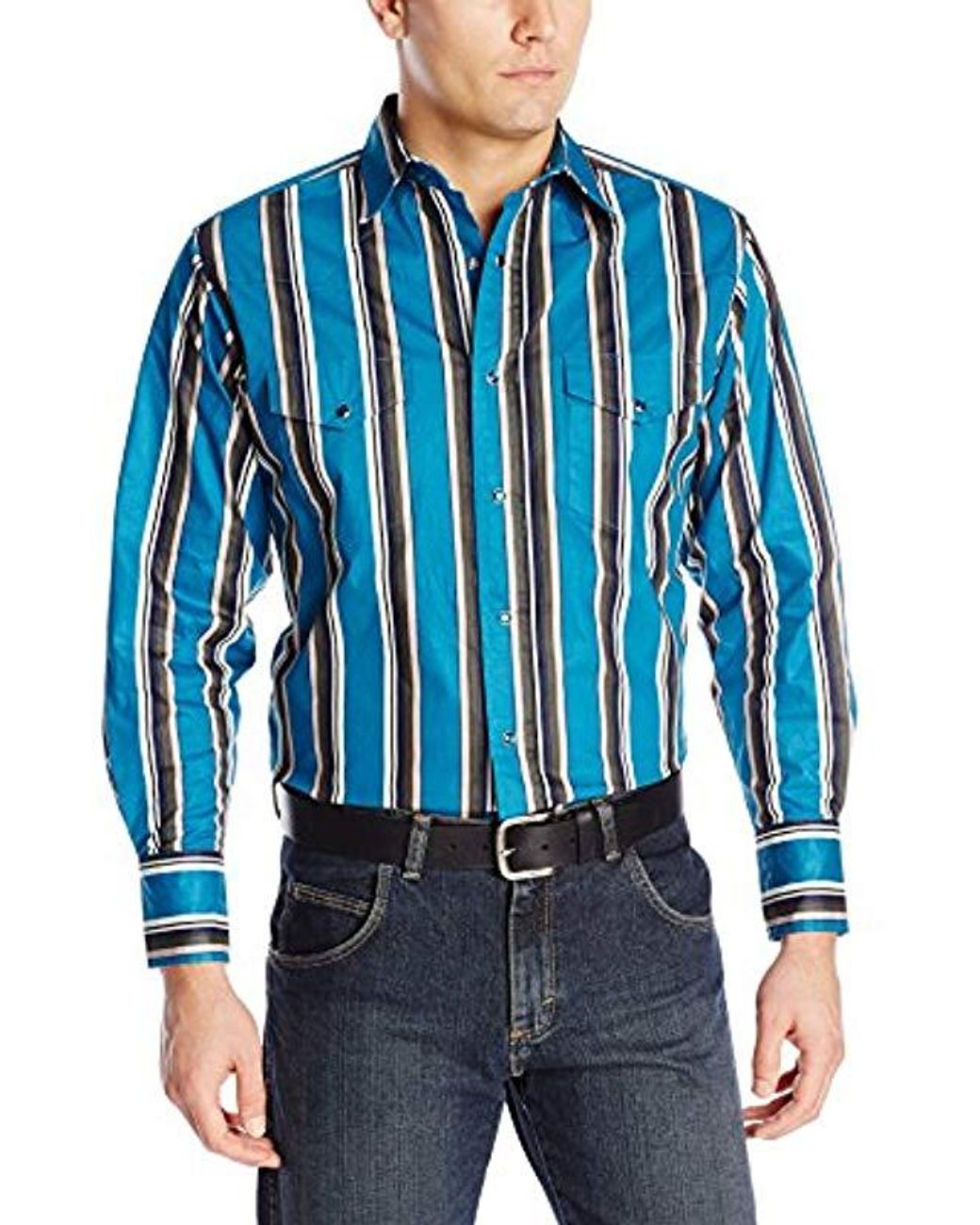 Wrangler Big-tall Brushpopper Shirt 47mb in Blue for Men | Lyst