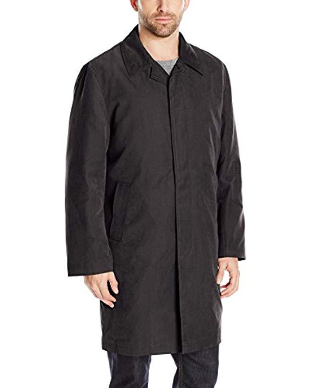 London Fog Durham Rain Coat With Zipout Body in Black for Men Lyst