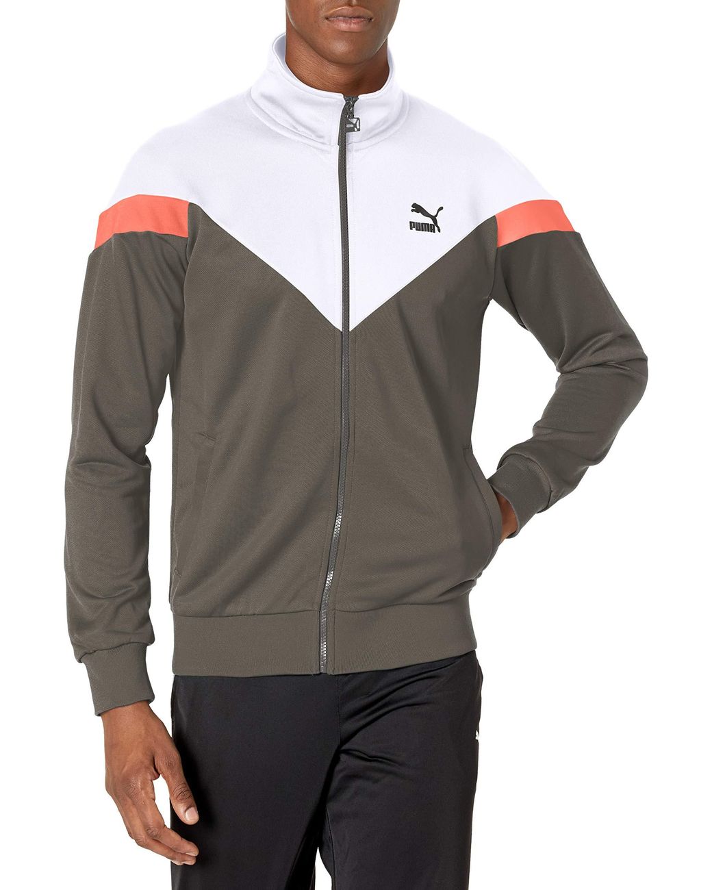 PUMA Cotton Iconic Mcs Track Jacket in Ultra Gray (Gray) for Men - Save ...