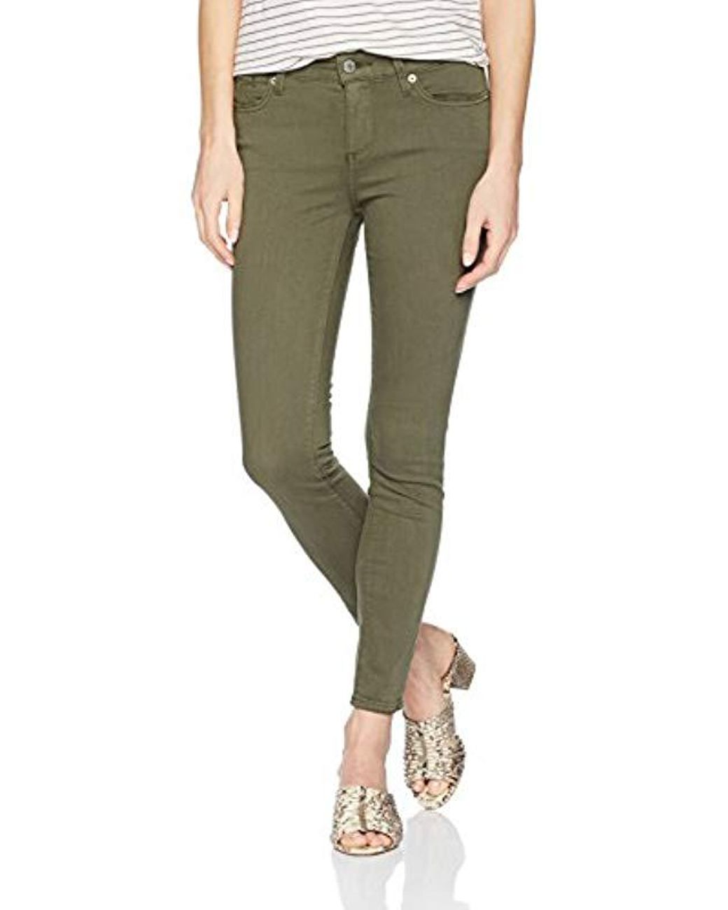 Lucky Brand Mid Rise Ava Crop Jean In Grape Leaf in Green | Lyst