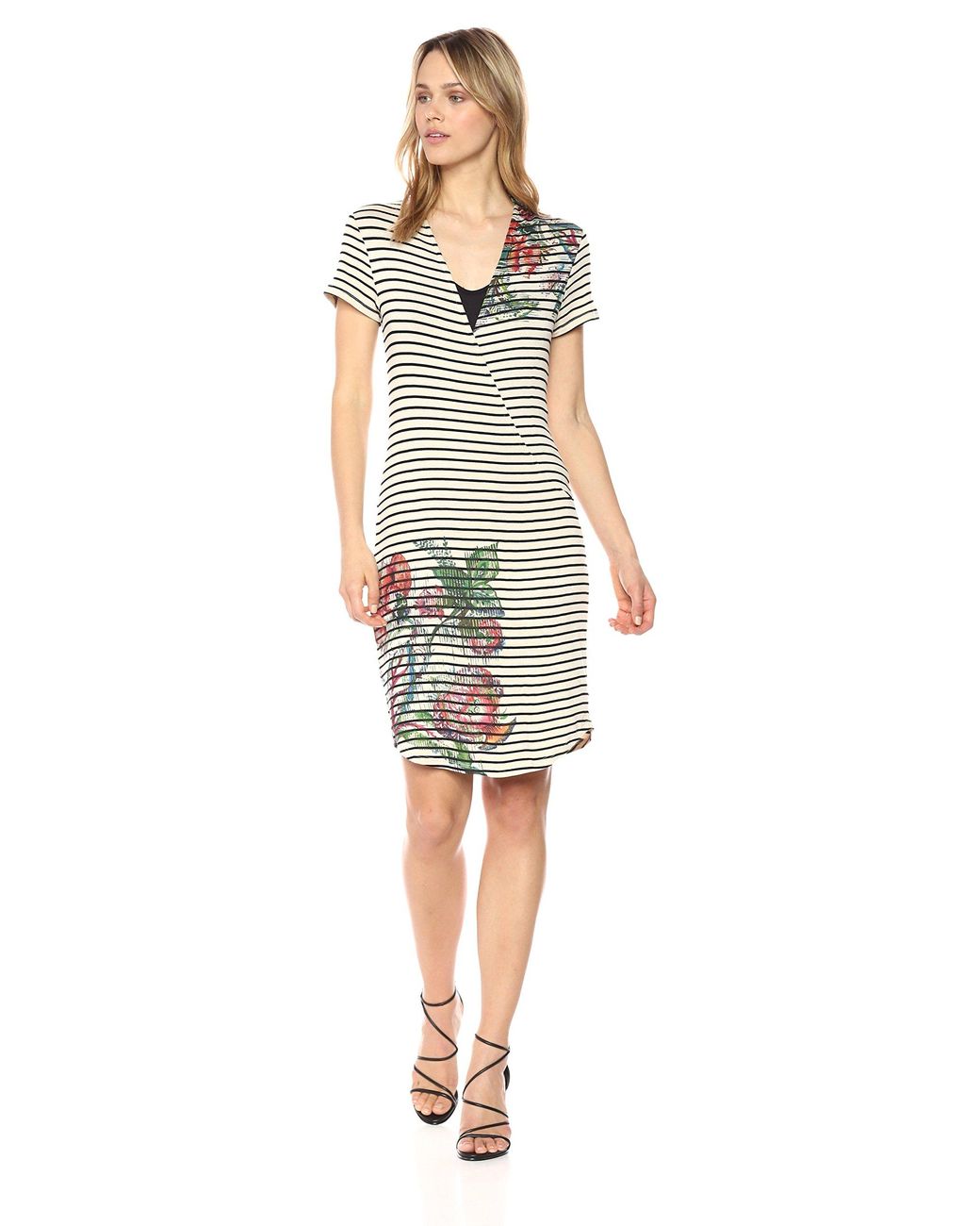 Desigual Dress Straps Greta Woman Blue Robe Femme