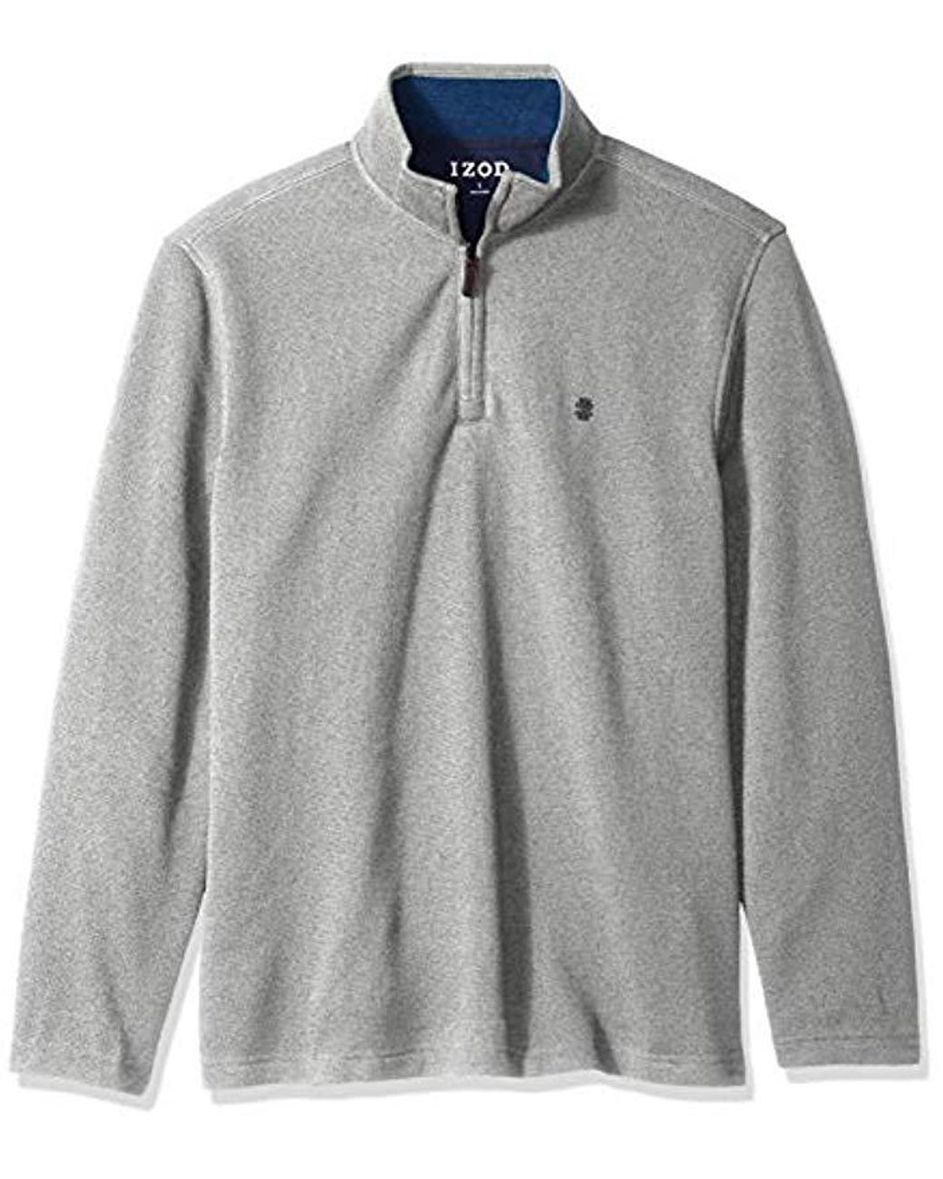 Izod Mens Premium Essentials Spectator Quarter Zip Fleece Pullover