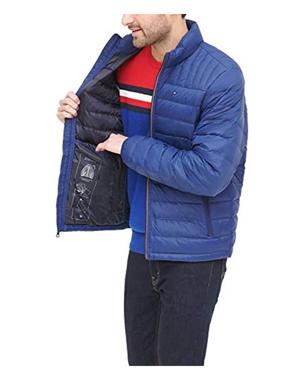Tommy Hilfiger Synthetic Ultra Loft Packable Puffer Jacket in Deep Blue  (Blue) for Men | Lyst