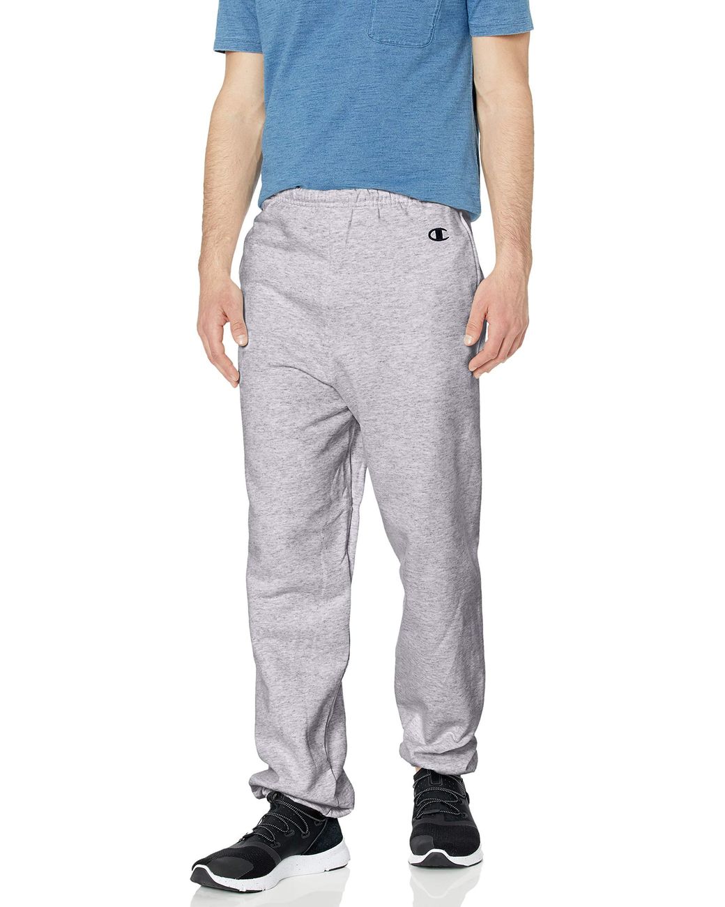 champion men's elastic hem eco fleece sweatpant
