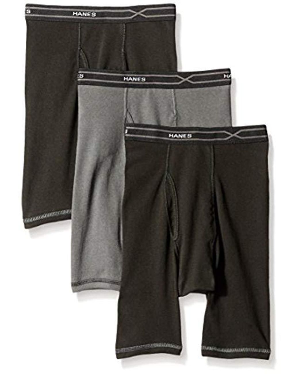 Hanes Cotton 3 Pack X Temp Comfort Cool Long Leg Boxer Brief For