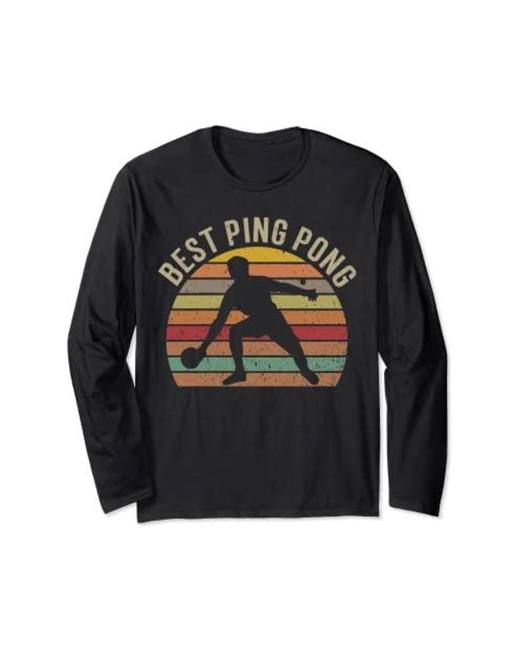 Perry Ellis Best Retro Ping Pong Gift Long Sleeve T-shirt in Black | Lyst