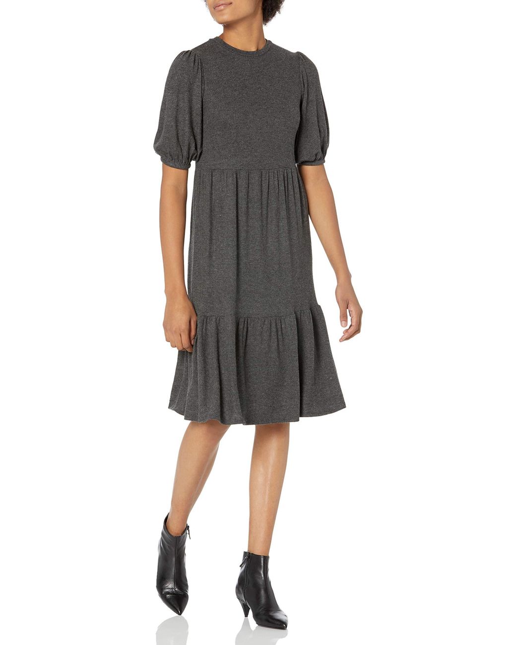 Velvet By Graham & Spencer Brie Tiered Dress in Anthracite (Gray) - Lyst