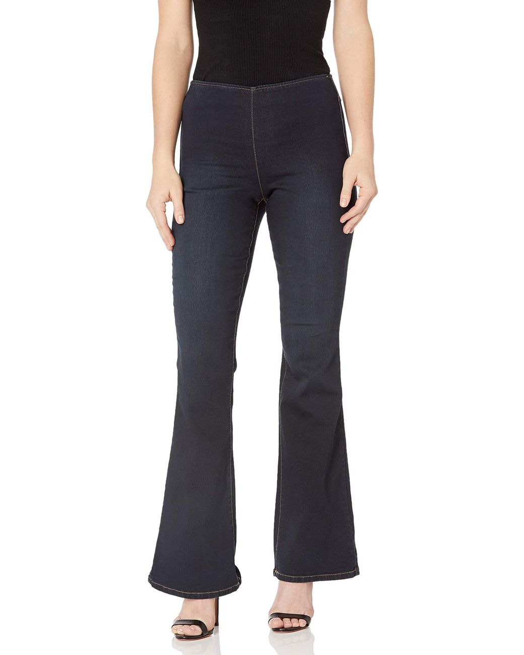 Jessica Simpson Misses Effortless High Rise Pull On Flare Jean in Jade ...