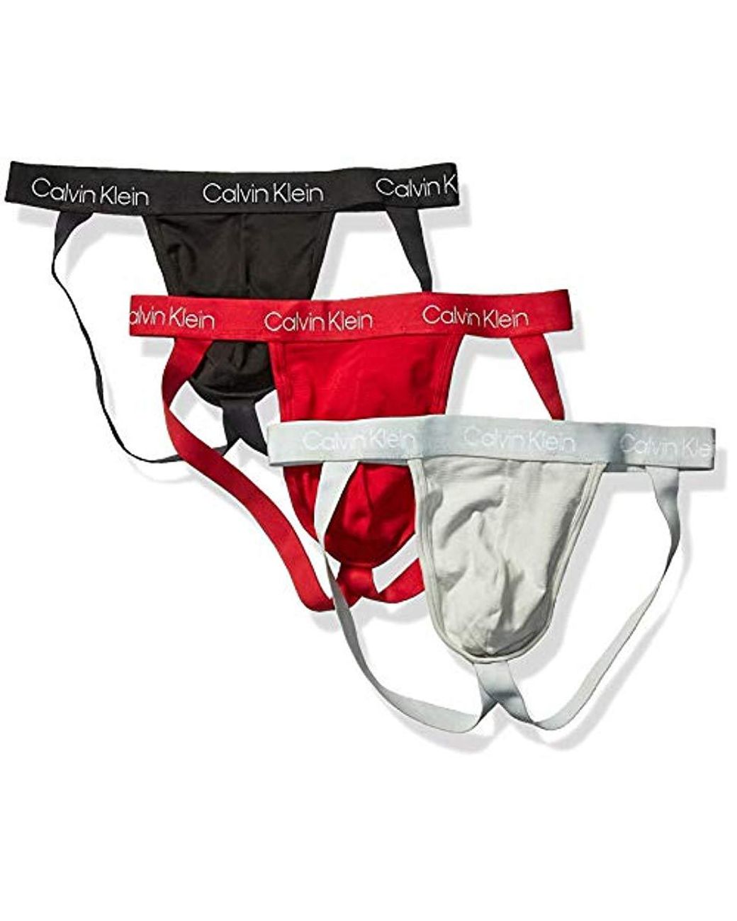 Calvin Klein Underwear Breathable Cotton Mesh Jock Straps 3 Pack for Men |  Lyst