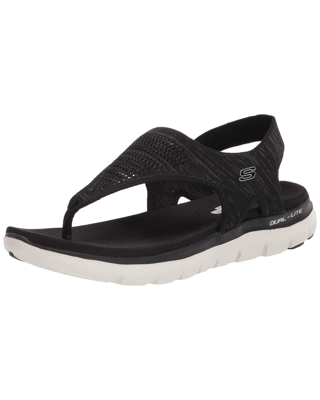 Skechers Cali Womens Flip Flop Slingback Flat Sandal in Black Lyst